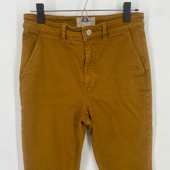 Everlane Cropped Slim Jeans Regular Straight Gold Brass Wash Denim Size 6 - Picture 3 of 9